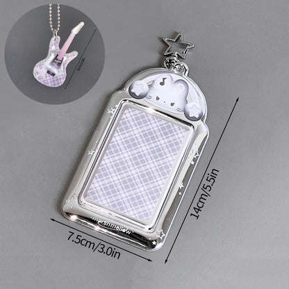 Kpop Photocard Holder Binder Photo Card Holder 3inch Idol Binder Photocard Display Keychain Protective Cover Photo Albums - S