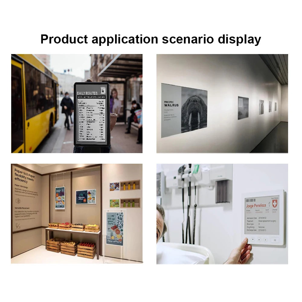 Customizable Remote Content Wall-Mounted E-Paper Advertisement Video Display for Outdoor Use Shopping Malls Retail Stores