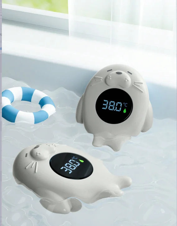 Baby bath thermometer Tub Temperature Monitor Hot Cold Water Resistant Temperature Warning Monitor Upgraded Sensor LED displa