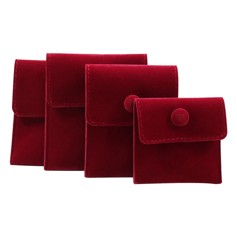 1pcs Jewellery Pouch Packaging Bag Soft Velvet Gift Bracelet Necklace Earrings Rings Storeage Custom Logo - zaored / L 8.5 x 