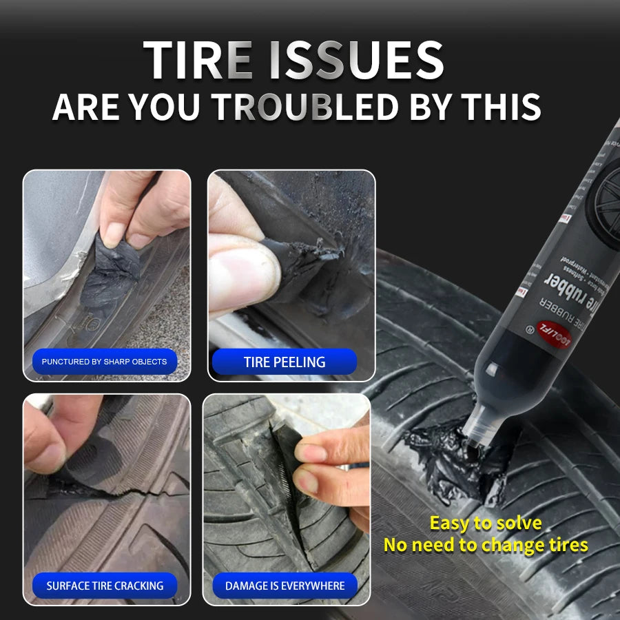 Tire Repair Glue Strong Rubber Wear-resistant Non-corrosive Adhesive Tire Sealing Bonding Glue Car Tire Repair Sealant