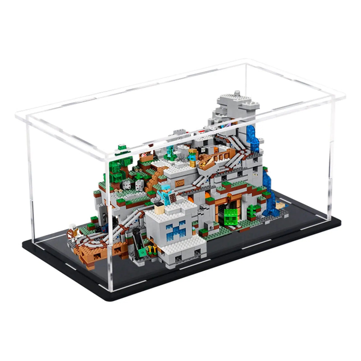 Acrylic Display Case Clear Display Box Countertop Cube for Collectibles, Action Figures, Mini Figurines Protection