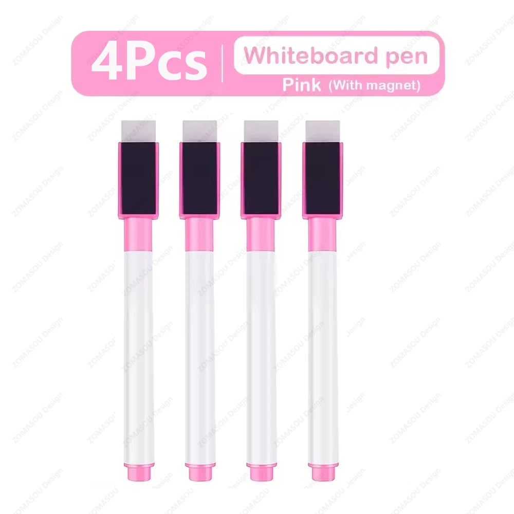 48-1Pcs Magnetic Erasable Whiteboard Pen Color Options Numbering Stationery Office Teaching Supplies for Student Blackboard N