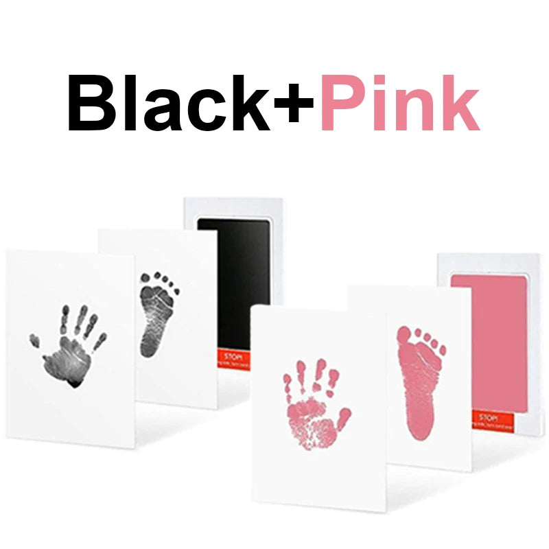 Baby Care Non-Toxic Baby Handprint Footprint Imprint Kit Baby Souvenirs Casting Infant Footprint Ink Pad Infants Clay Toy Gif