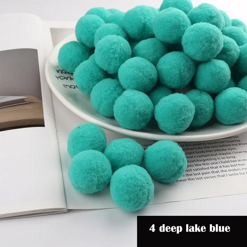 Assorted Pompom 8/10/15/20/25/30mm Fluffy Soft Pom Poms Balls Mixed Pompoms for DIY Crafts Wedding Decor Kid Toy Sewing Suppl
