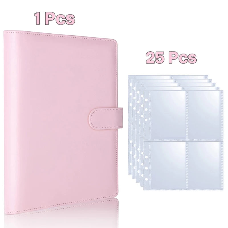 Reusable 25PCS A5 Kpop Photocard Album Binder | Loose-leaf Idol Card Storage Organizer | Collectible Photo Card Holder Book