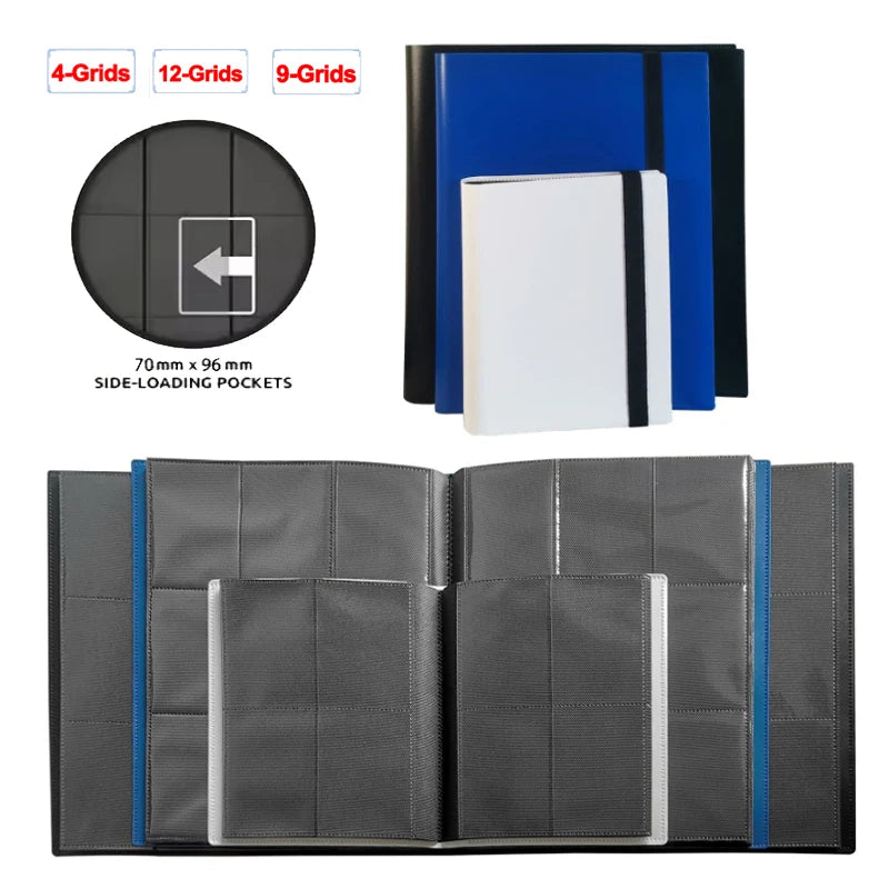 1Pc Card Binder 160/360/480 Trading Card Holder Book PP Cover Binder For Cards Durable Side Loading Card Book With Gaming Car