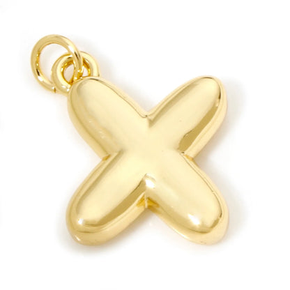 1Pcs English Letter Brass Charms 18K Real Gold Plated Capital Alphabet Initial A-Z Pendant Personalized Jewelry Making Findin