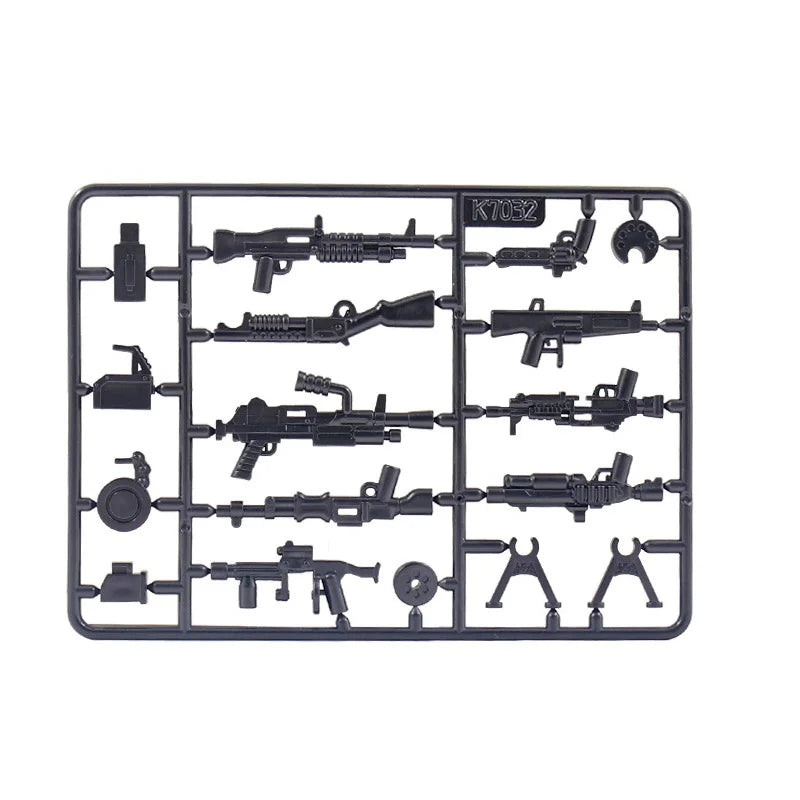 Military MG-34 Machine Gun Army WW2 Mini Action Figure Accessories Pack MOC Parts Building Block Bricks Toy