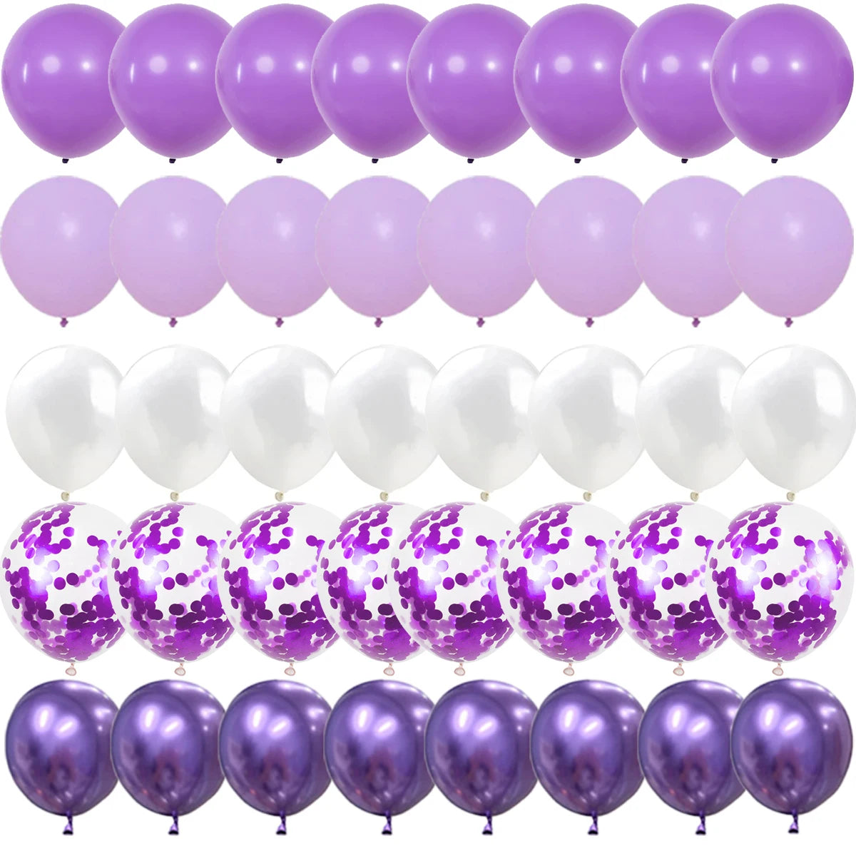 Purple Metal Latex Confetti Balloons Wedding Decoration Matte Globos New Year Birthday Party Decorations Baby Shower Supplies