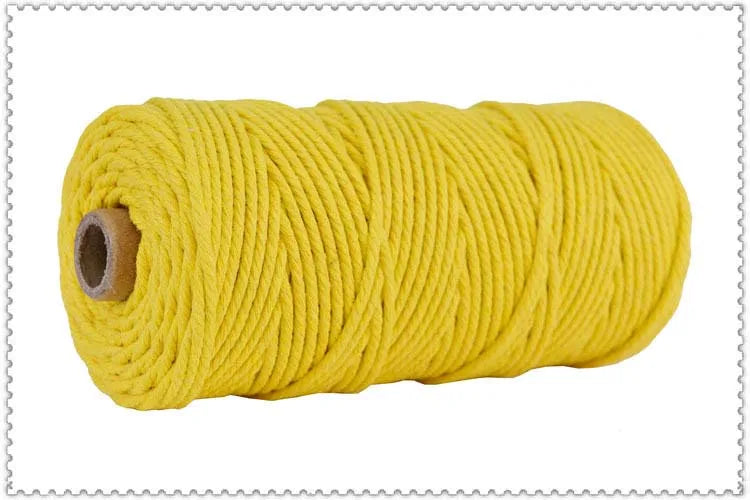 Handmade Boho Decor 4mm 100% Colorful Cotton Cord Rope Thread Twisted Macrame String DIY Home Wedding Decoration Supply 110ya