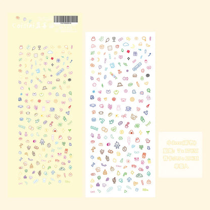 Cute Cartoon Little Pattern Deco Sticker Hand Account Star Card Photo Album Planner Scrapbook Notebook Diary Decorative Stick