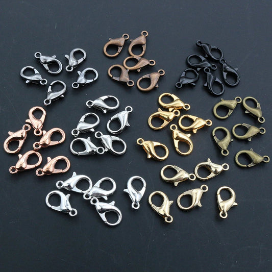 50pcs Small Metal Lobster Clasps Hooks for Necklace Bracelet Chains Connector DIY Jewelry Making Accessories Findings