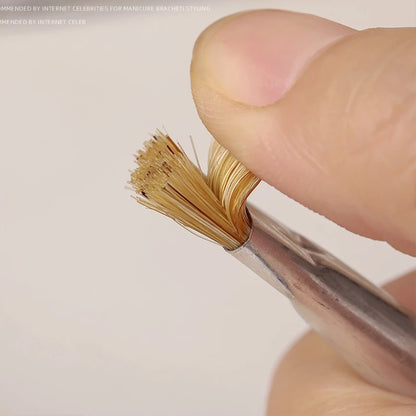 Nail Art Texture Brush French Tip Styling Nail Wooden Short Harder Bristle Brush Manicure Painting Tool Nail Polish Brush Too