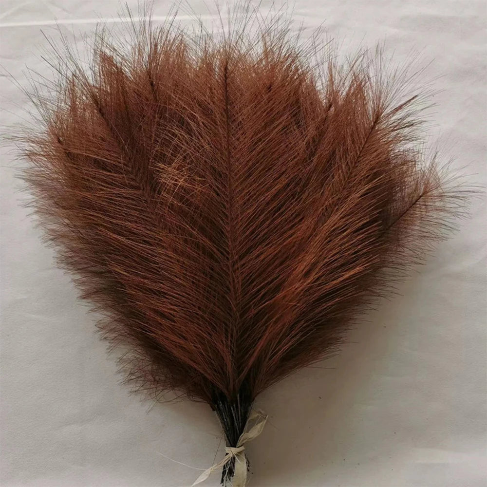 5/10/20PCS Fluffy Pampas Grass Boho Decor Artificial Flower Fake Plant Reed Simulated Party Wedding Home Decoration 42CM - YZ