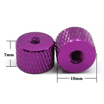 10pcs M3 M4 Aluminum Thumb Nut Knurled Hand Round Nuts Anodized 11 Colors