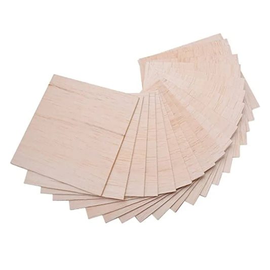 5 pcs Balsa Wood Sheets ply 80/90/100mm long 100mm wide 0.75/1/1.5/2/2.5/3/4/5/6/7/8/9/10mm thick for Craft DIY Project
