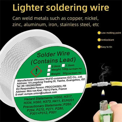 0.8mm 1.0mm 20g 50g 100g Soldering Tin Wire Tin Melt Rosin Core Solder Soldering Wire Roll No-clean FLUX 2.0%