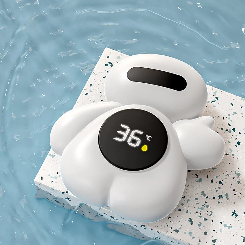 Baby bath thermometer Tub Temperature Monitor Hot Cold Water Resistant Temperature Warning Monitor Upgraded Sensor LED displa