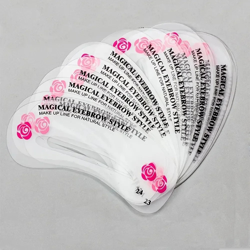 24 Styles Eyebrow Templates Eyebrow Shaping Mold Beauty Set Makeup Styler Set Template Tools Female Beauty Model