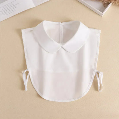 Fashion 2025 Front Tie White Fake Collar for Women Stand Detachable Collar Fake Girls Vintage Lace Ladies False Blouse Collar