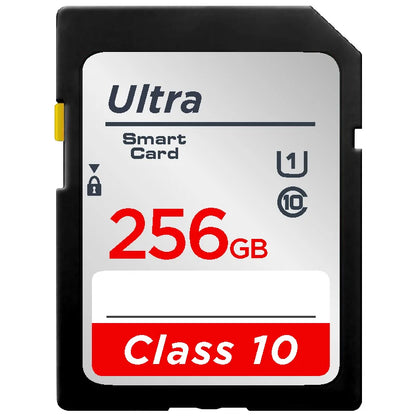 SD Card 64GB 128GB 256GB V10 16GB 32GB Normal Full Size Flash SD Memory Card High Speed for Camera - 256GB