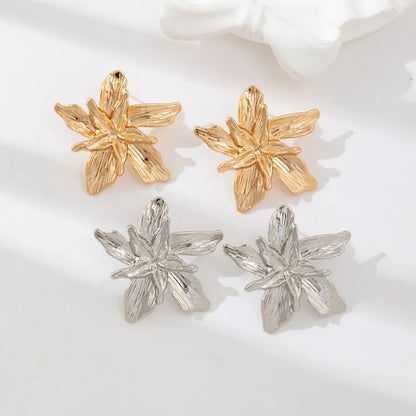Personality Design Double Layered Big Flower Ring for Women Trend Punk Party Adjustable Finger Rings Fashion Jewelry Gift
