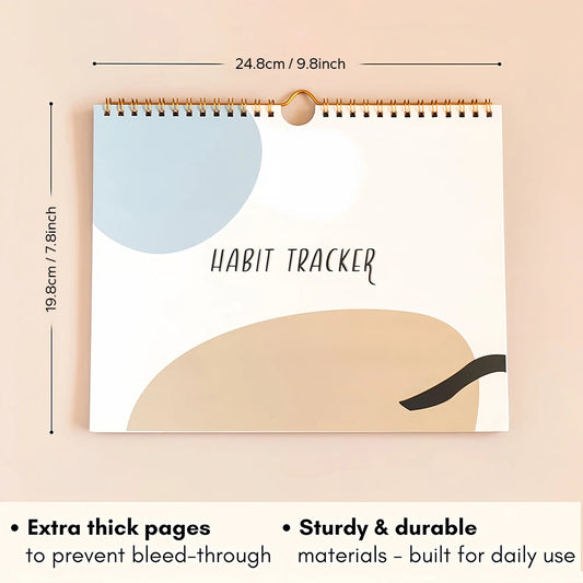 Habit Tracker Calendar Motivational Habit Tracking Journal Inspirational Goal Planner with Weekly Undated 12 Month Journal