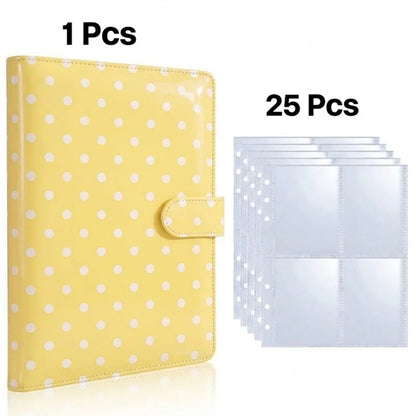 25pcs Page(4 Grids) Photo Card A5-Binder Kpop Photo Albums Idol Cards Loose-leaf Collect Book Binder Binder Photocard Holder 