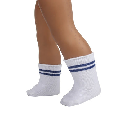 Doll Accessories Socks Heart Stripe Solid Color Knit Doll Socks For 43cm Baby New Born&18 inch American,OG Girl Doll Toy - BE