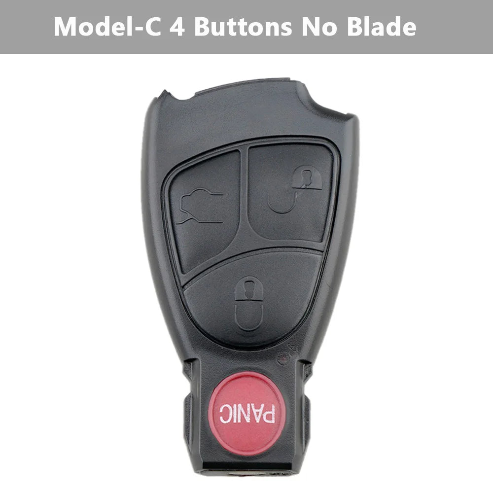2/3/4 Buttons Smart Car Key Fob Shell Auto Car Key Case Replacement Remote Cover Fit for Mercedes-BenzC M B E CL SL Key Shell