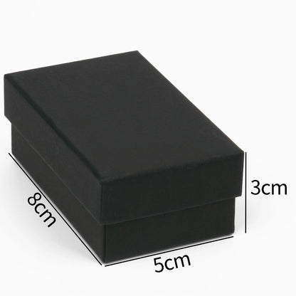 1PCS Black Square Jewelry Display Gifts Box Organizer Engagement for Ring Earring Brooch Necklace Bracelet Packaging Boxes - 