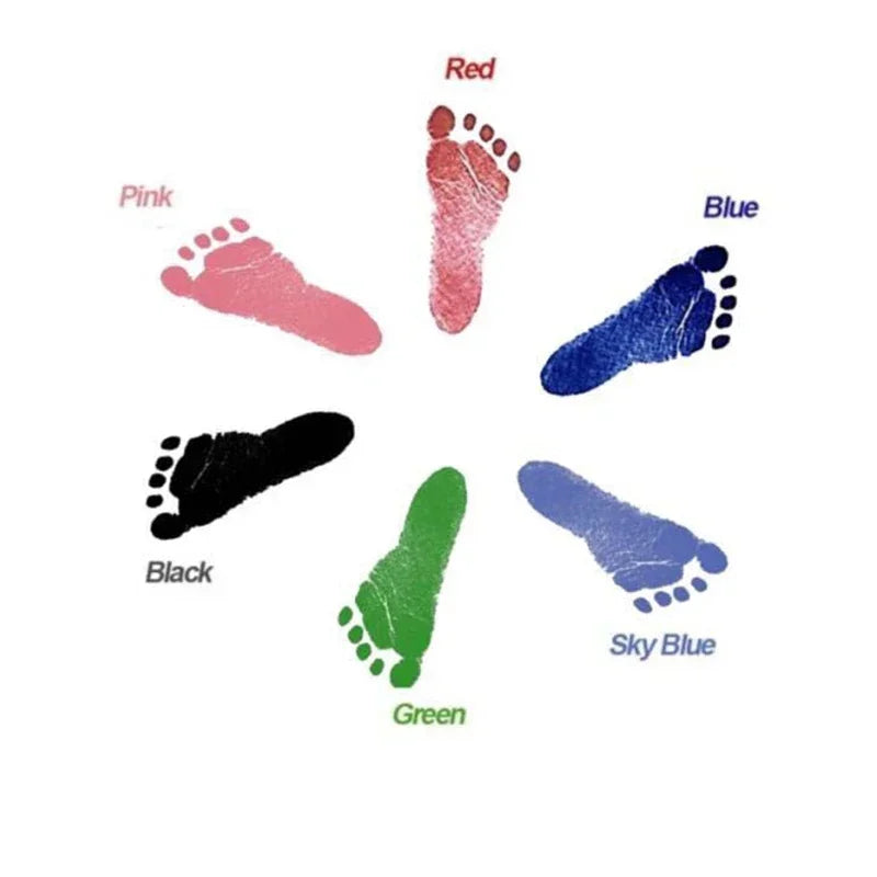 Newborn Baby DIY Hand And Footprint Kit Ink Pads Photo Frame Handprint Toddlers Souvenir Accessories Safe Clean Baby Shower G