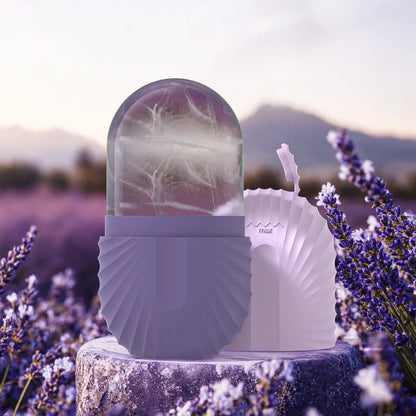 1pc silicone face ice cube mold for Beauty and Skin Care silicon face ice roller - PURPLE