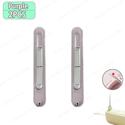 2 In 1 Needle Threader and Seam Ripper Tool Multifunctional Sewing Thread Remover Cross Stitch Crafting Accessories Easy Use 