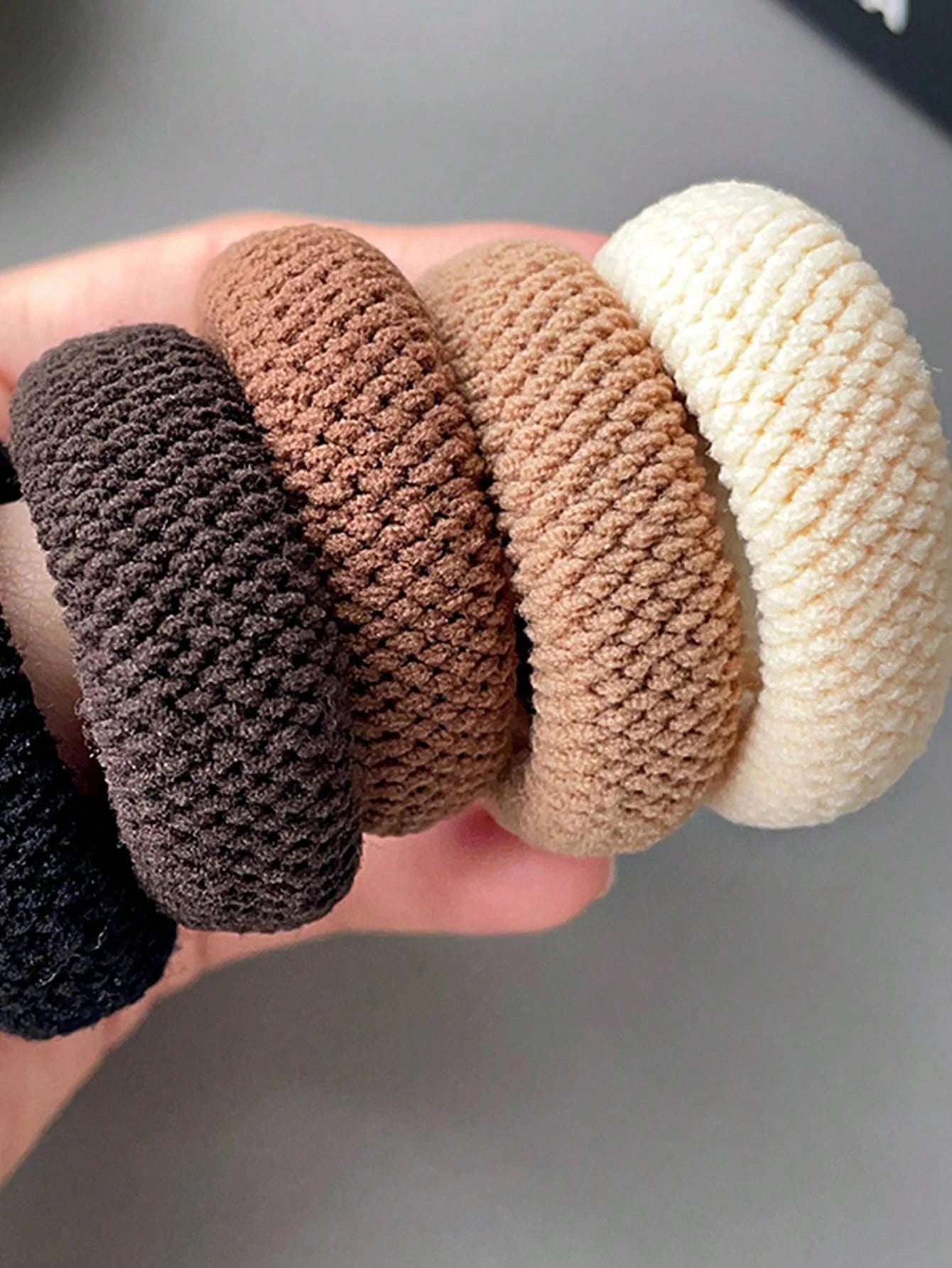 5/10 Mix Color High Elasticity Thickened Versatile Simple Scrunchies, Hair-Friendly (Random Color) Hair Ties Hair Rope - 5Pcs