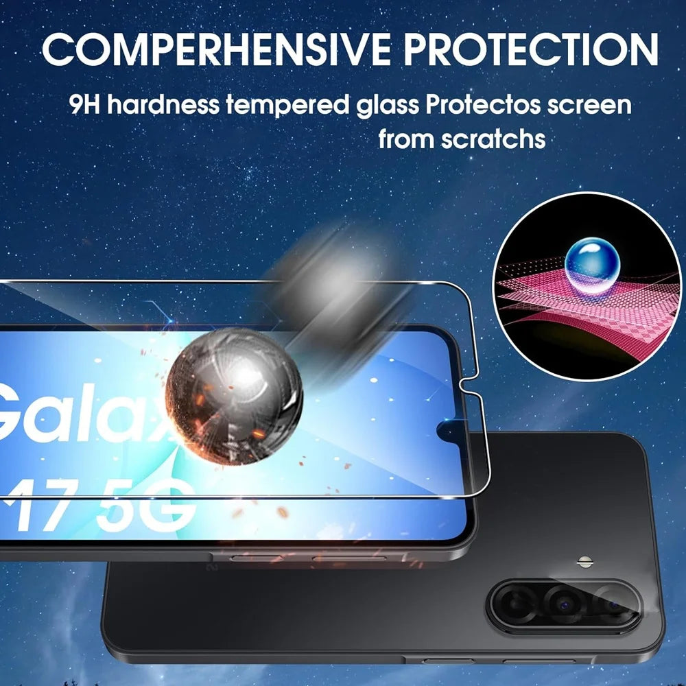Tempered Glass For Samsung A16 A17 A18 A26 A27 A36 A37 A56 A57 Screen Protector Galaxy A55 A35 A15 A25 A24 Film A51 A52 A53 A
