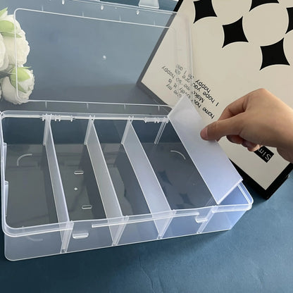 Hardware Tool Storage Box, 5-Compartment Transparent Tool Organizer Box, Screw and Accessory Sorting Box, Household Screw and