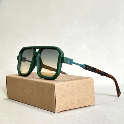 2025 Vintage Fashion Sun Protection Sunglasses for Men Square Shades Retro Flair Sunglasses Womens Trendy Shades Gafas De Sol