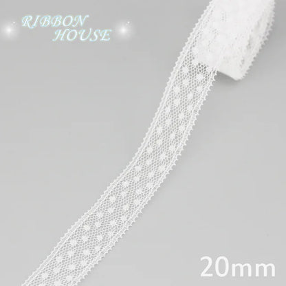 (5 yards/roll) white Lace fabric Webbing Decoration Lovely gift packing polyester Material - 34