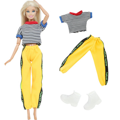New Fashion Doll Dress Daily Outfit Girl Party Skirt Cute Mini Gown With Bag Clothes for 1/6 Doll DIY Accessories Baby Toys -