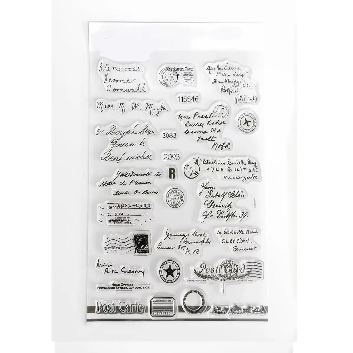 2026 New A6 Clear Stamps Identity Card Design DIY Scrapbook Journal Album Card Making Supplies - only stamp 38