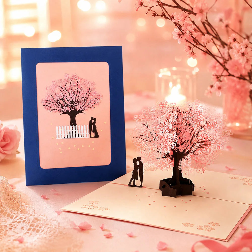3D Pop Up Flower Greeting Cards Wedding Card Anniversary Thanksgiving Valentines Day Birthday Gift Thank You Card Handmade Ca