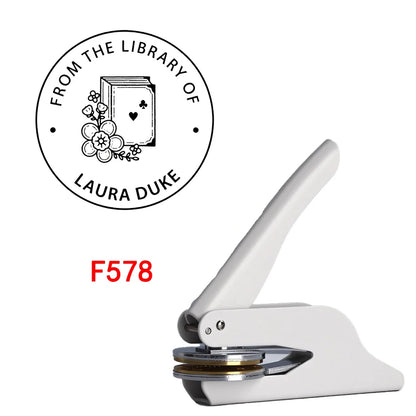 Custom Embosser Stamp,From the Library Embosser,Personalized Book Embosser Stamps,Custom Logo,Magic School,Gift for Book Love