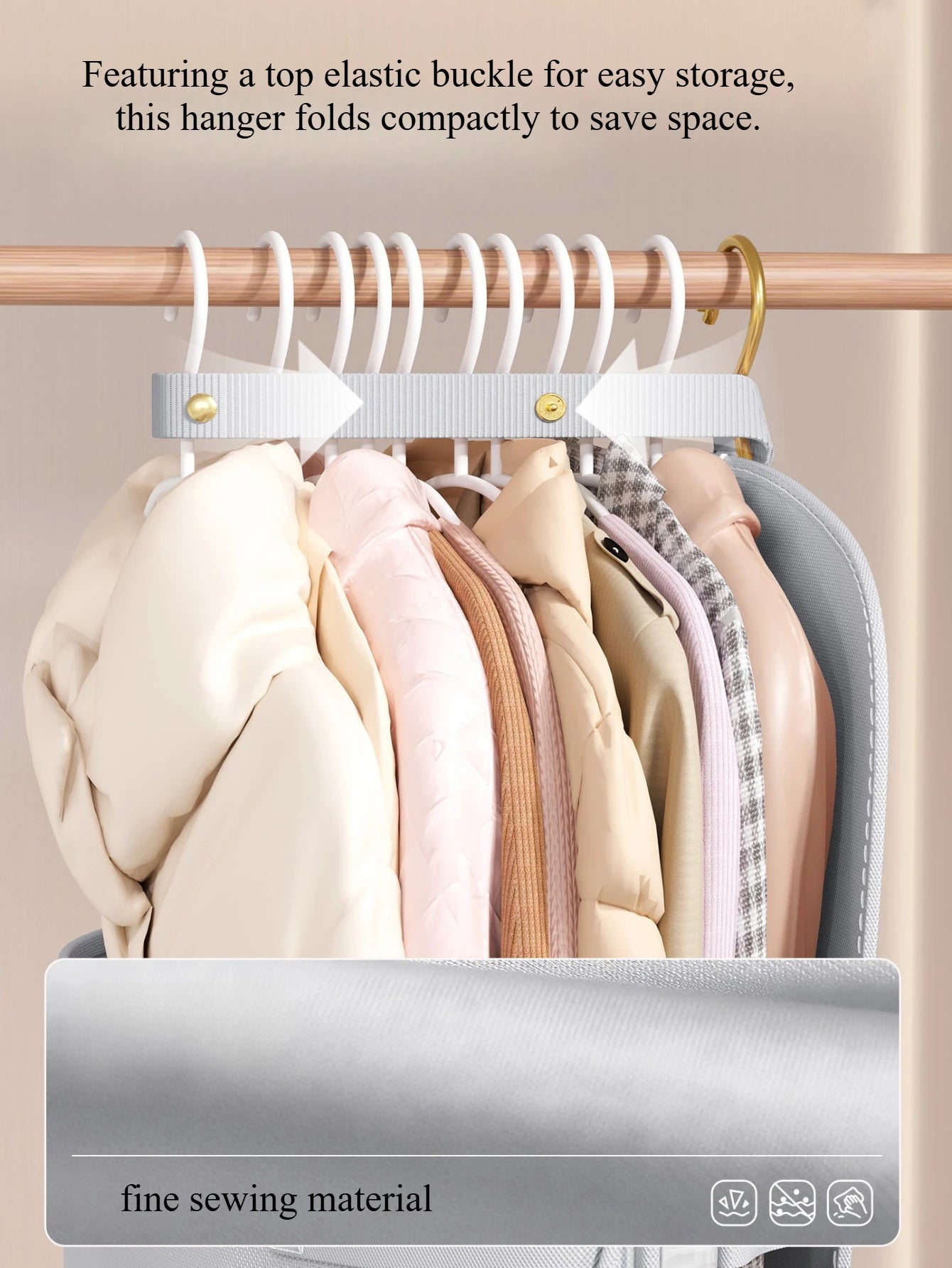 Fabric Panel Board Compressing Clothing Dust Cover Space Saver Organizer Wardrobe Hanging Bag Coat Down Jackets Pants Shirts