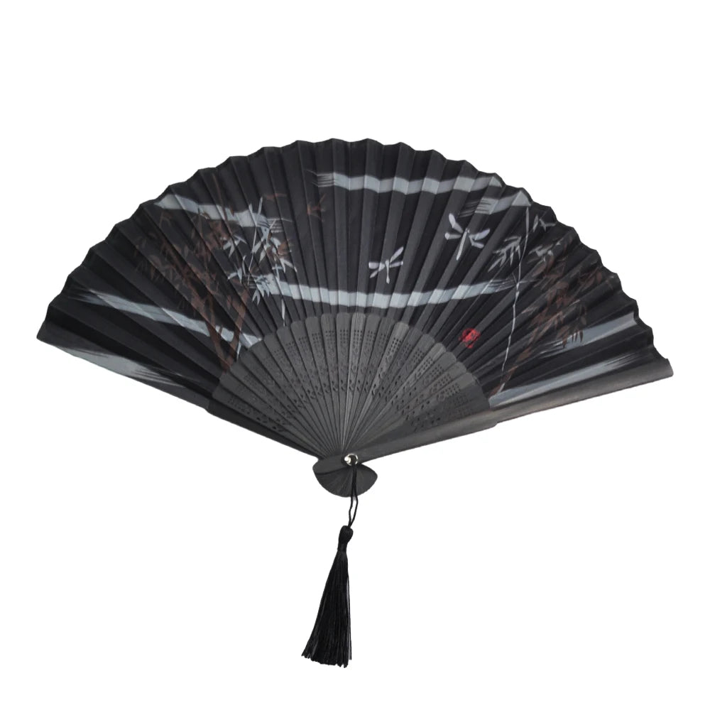 Folding Hand Fan Weddings Traditional Chinese Japanese Korean Art Craft Gift Bamboo Room Dance Props Wood Fans Home Decoratio