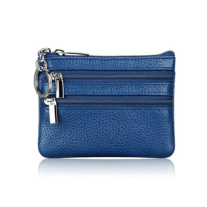 PU Leather Money Coin Purse 2024 New with Key Ring Waterproof Pocket Purse Zipper Wear-resistant Credit Card Holoder Male - n