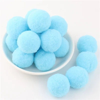Soft Pompom Fluffy Pompones Plush Craft Pom Poms Ball Furball mini 8mm to 30mm Pompon Christmas Decoration Kids Toys crafts -