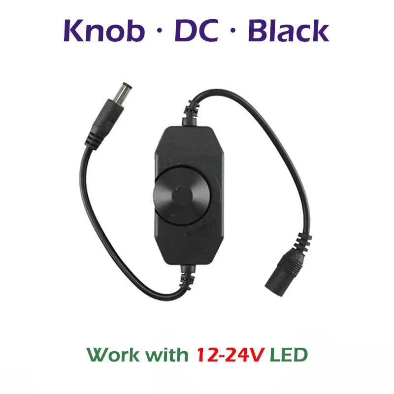 Touch / Knob / Button Switch Dimmer Brightness Adjust for 3528 5050 COB LED Strip Light DC 12V 24V USB 5V Stepless Dimming - 