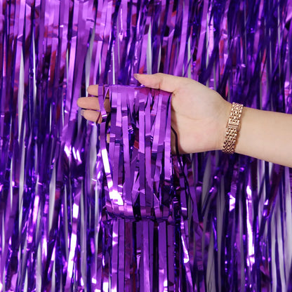 2/3M Party Background Wedding Decoration Foil Fringe Curtain Sequin Bachelorette Photo Backdrop Wall Curtain Birthday BabySho